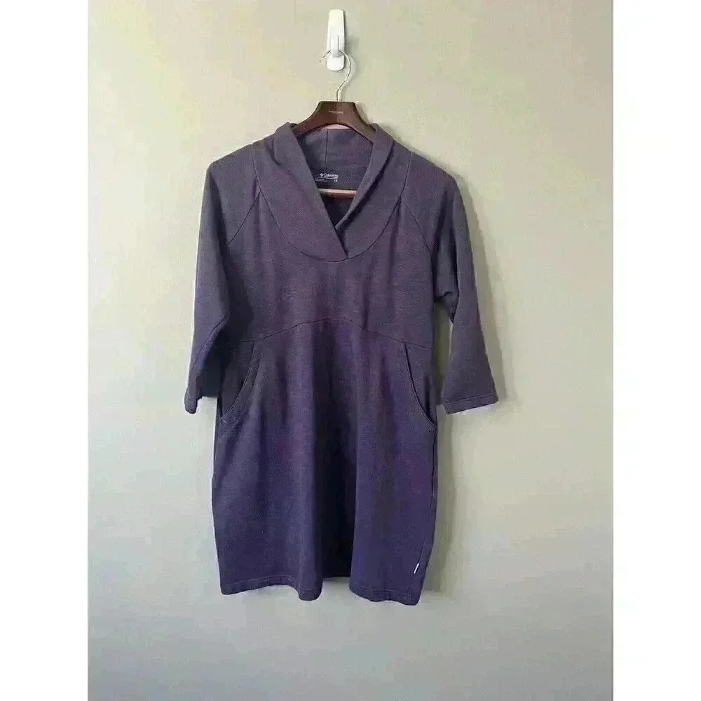 Columbia Swearshirt Dress / Tunic Purple Size Large